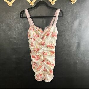 Finesse‎ Benny White Floral Mini Dress Size Small